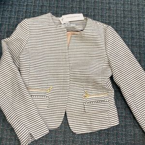 Short jacket black/white stripes